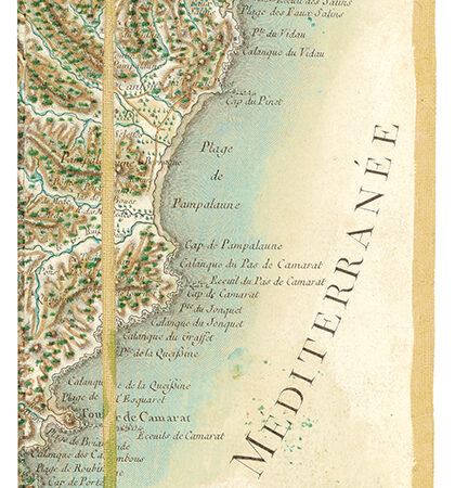 Détail de la carte de Cassini, Tour de Camarat, édition d'art