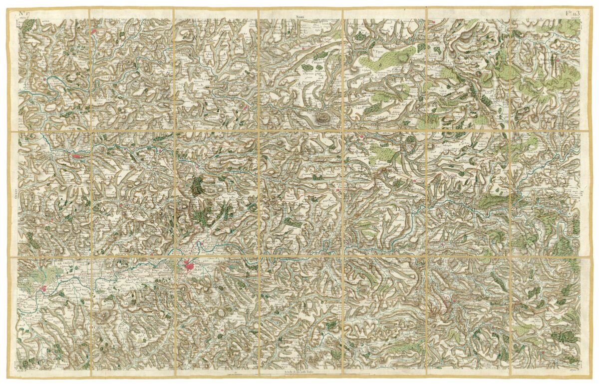 Détail de la carte de Cassini, Albi, édition d'art