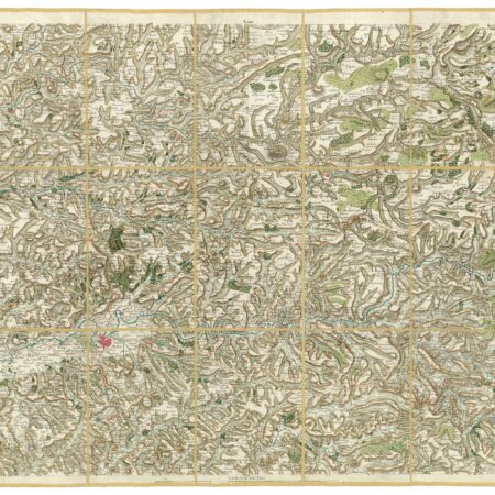 Détail de la carte de Cassini, Albi, édition d'art