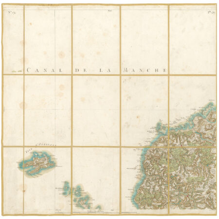 Détail de la carte de Cassini, Ouessant, édition d'art