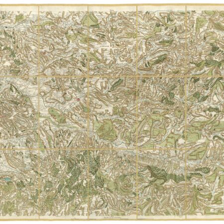 Détail de la carte de Cassini, Castres, édition d'art