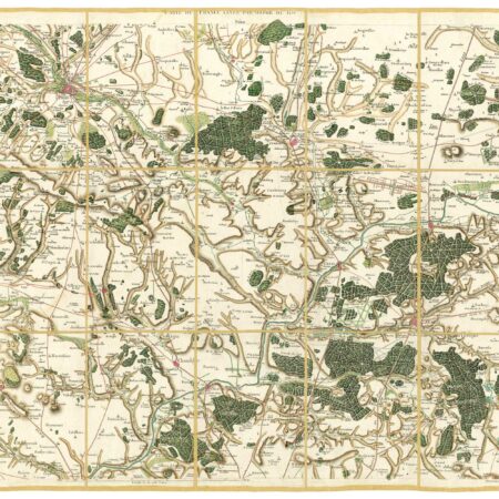 Détail de la carte de Cassini, Beauvais, édition d'art
