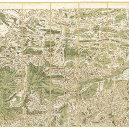 Détail de la carte de Cassini, Montlouis – Mosset, édition d'art