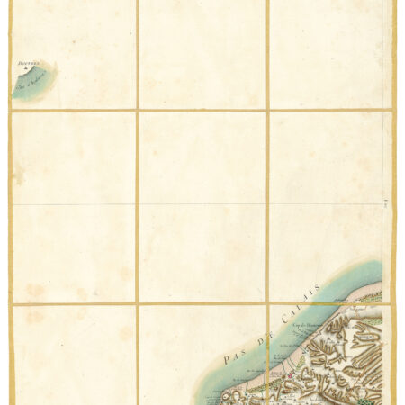 Détail de la carte de Cassini, Ambleteuse - Calais, édition d'art
