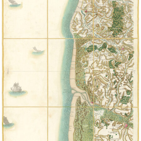 Détail de la carte de Cassini, Boulogne, édition d'art