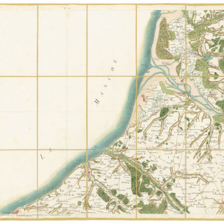 Détail de la carte de Cassini, Dieppe, édition d'art
