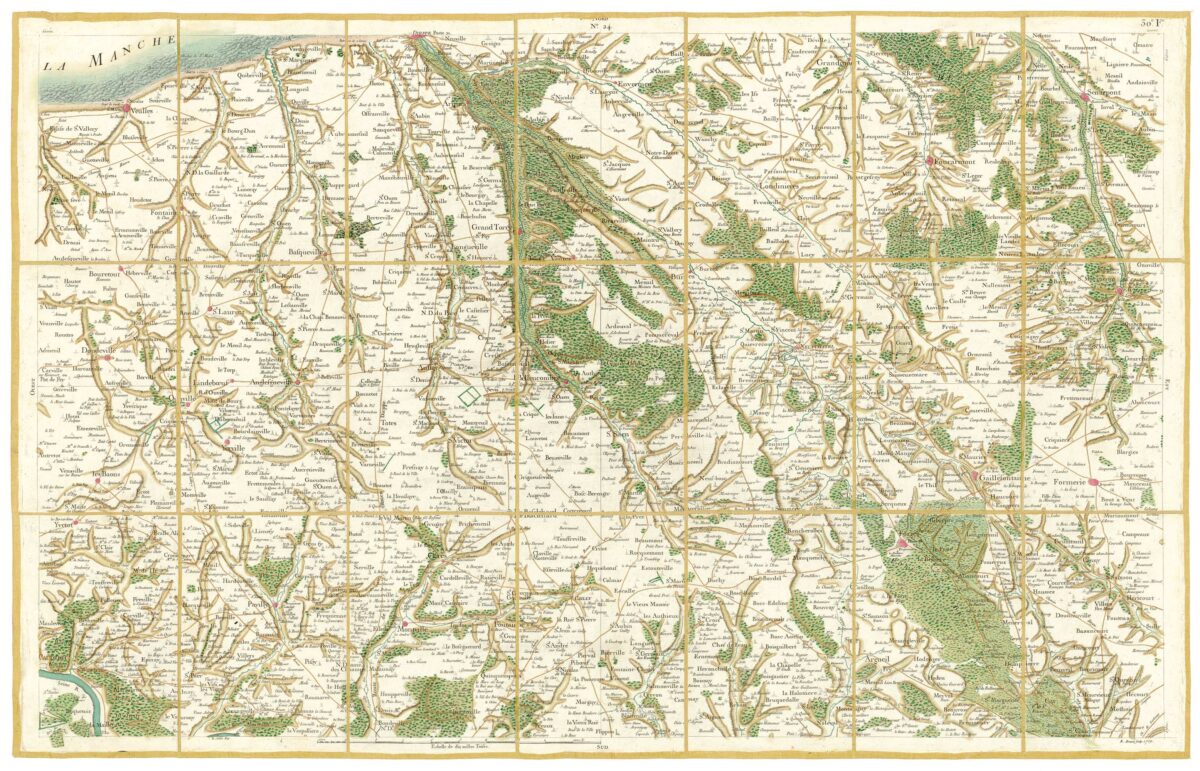 Détail de la carte de Cassini, Forges – Neufchâtel, édition d'art