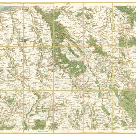 Détail de la carte de Cassini, Forges – Neufchâtel, édition d'art
