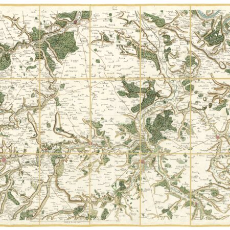 Détail de la carte de Cassini, Évreux – Dreux, édition d'art