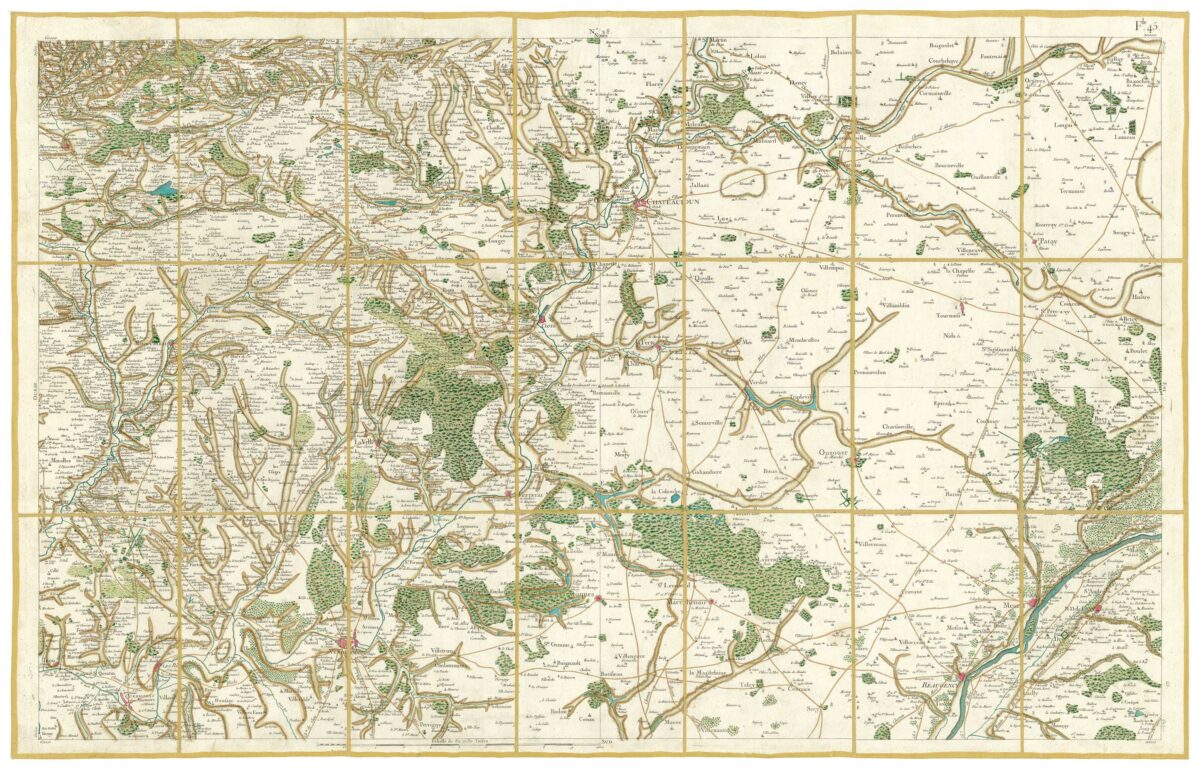 Détail de la carte de Cassini, Vendôme, édition d'art