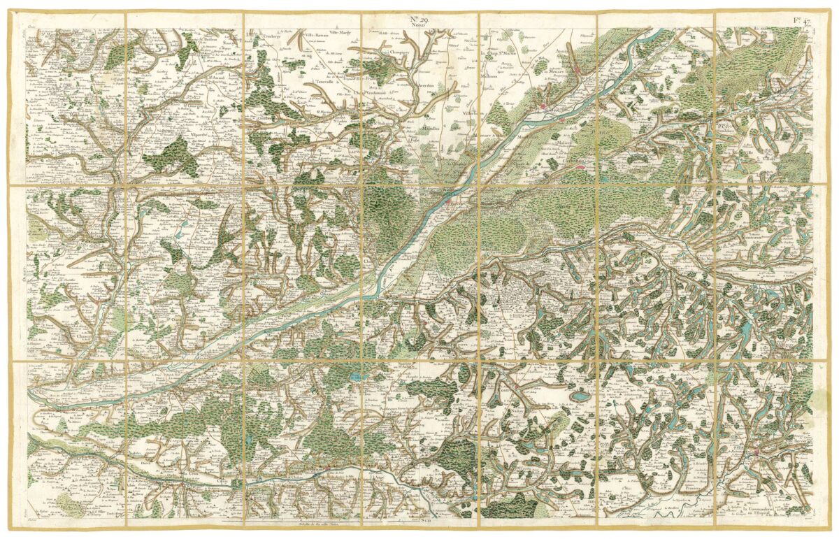 Détail de la carte de Cassini, Blois, édition d'art