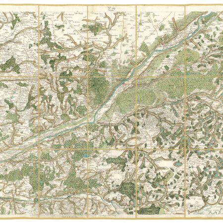 Détail de la carte de Cassini, Blois, édition d'art