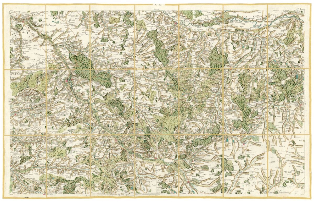 Détail de la carte de Cassini, Loches, édition d'art