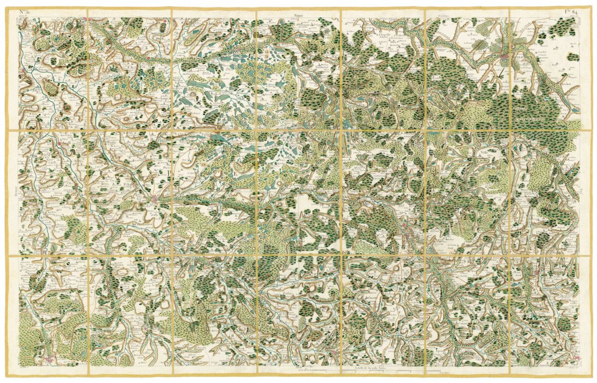 Détail de la carte de Cassini, Le Blanc - Châteauroux - Montmorillon, édition d'art