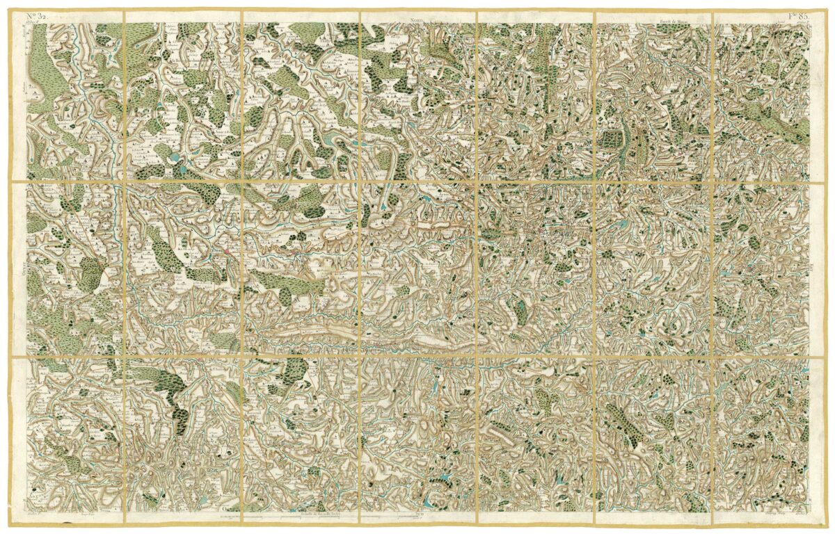 Détail de la carte de Cassini, Le Dorat, édition d'art