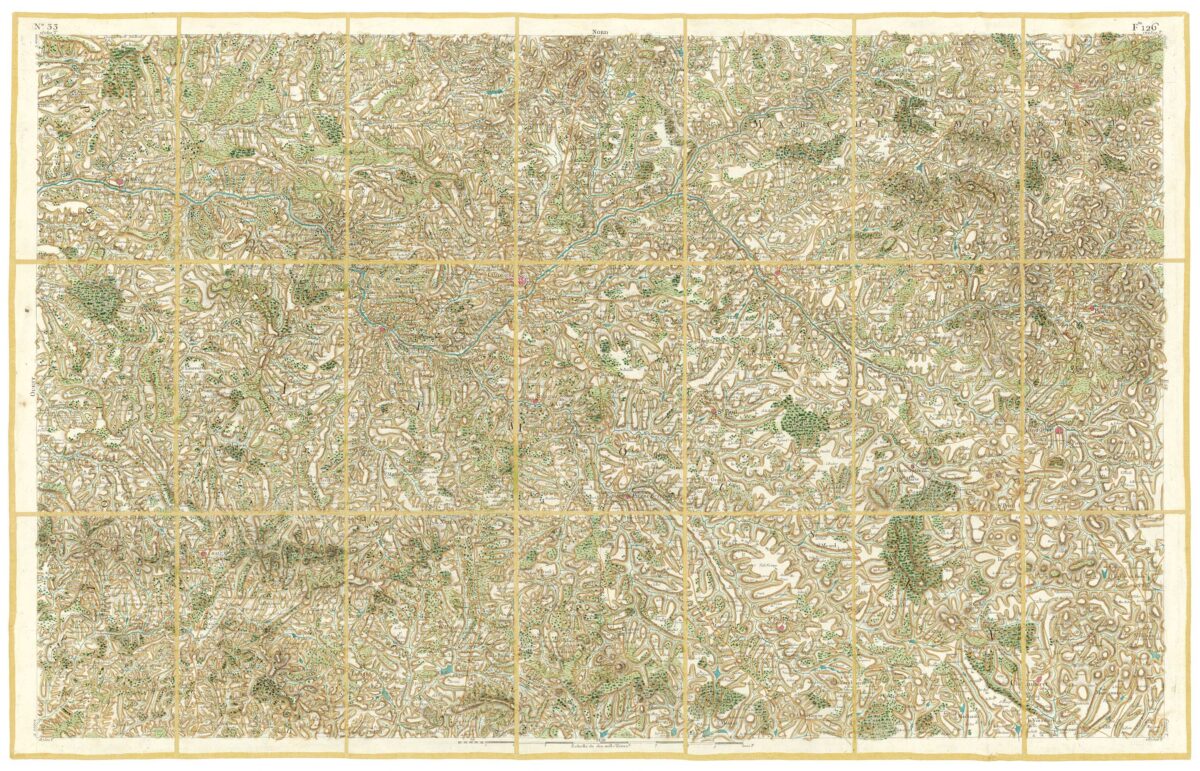 Détail de la carte de Cassini, Limoges, édition d'art