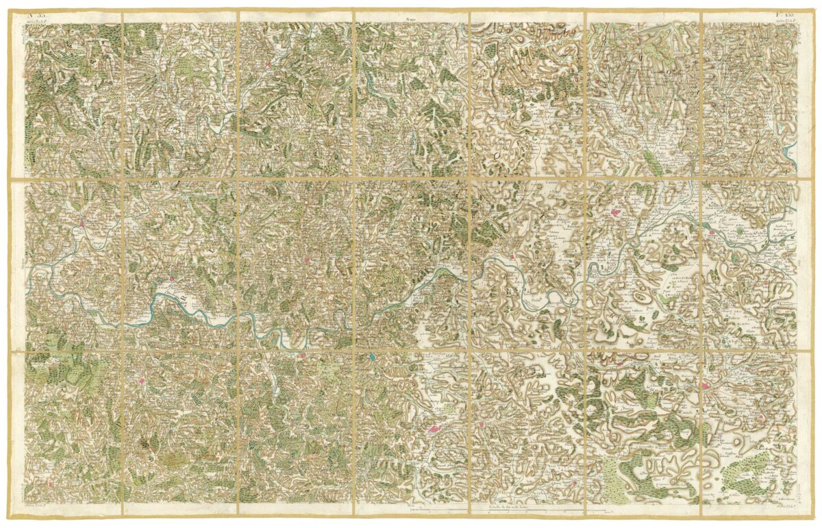 Détail de la carte de Cassini, Sarlat, édition d'art
