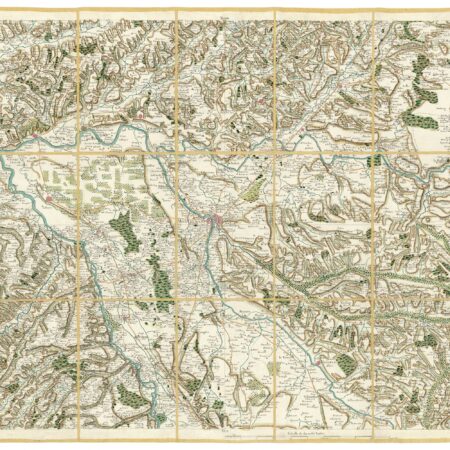 Détail de la carte de Cassini, Montauban, édition d'art