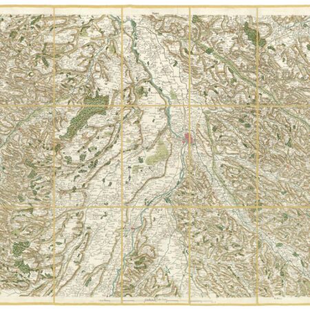 Détail de la carte de Cassini, Toulouse, édition d'art