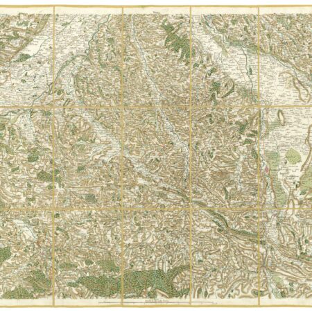 Détail de la carte de Cassini, Saint-Lizier – Saint-Martory – Pamiers, édition d'art