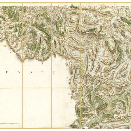 Détail de la carte de Cassini, Ax, édition d'art