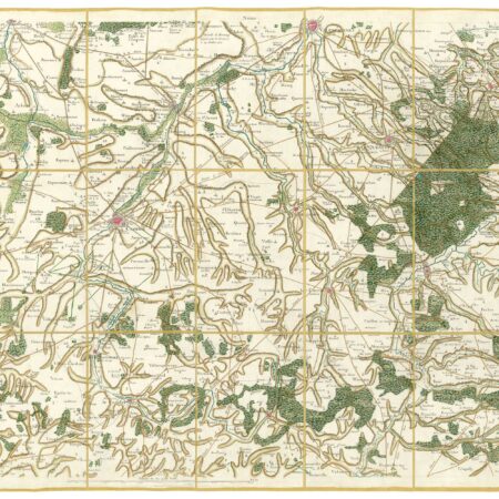 Détail de la carte de Cassini, Cambrai, édition d'art