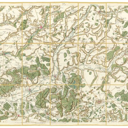 Détail de la carte de Cassini, Laon – Noyon, édition d'art