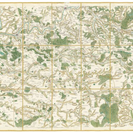 Détail de la carte de Cassini, Meaux, édition d'art