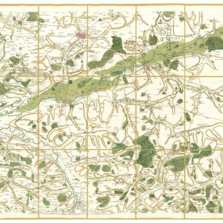 Détail de la carte de Cassini, Sens, édition d'art