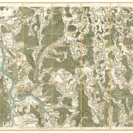 Détail de la carte de Cassini, Nevers, édition d'art