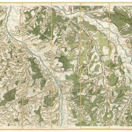 Détail de la carte de Cassini, Moulins, édition d'art