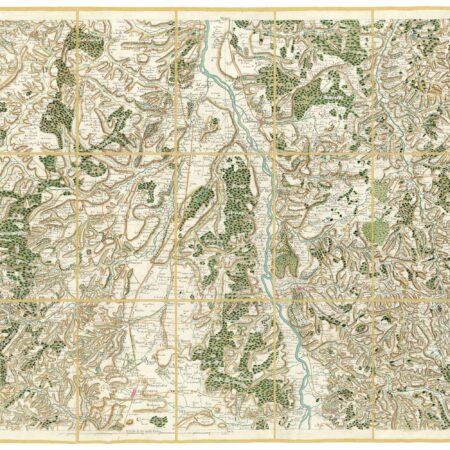 Détail de la carte de Cassini, Gannat – Saint-Pourçain, édition d'art