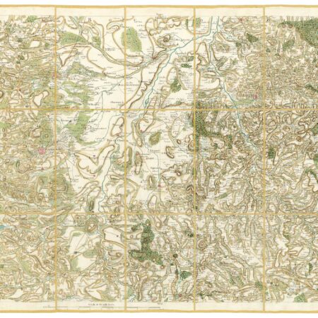 Détail de la carte de Cassini, Clermont, édition d'art