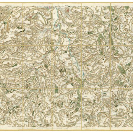 Détail de la carte de Cassini, Brioude – Issoire, édition d'art