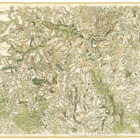 Détail de la carte de Cassini, Saint-Flour, édition d'art