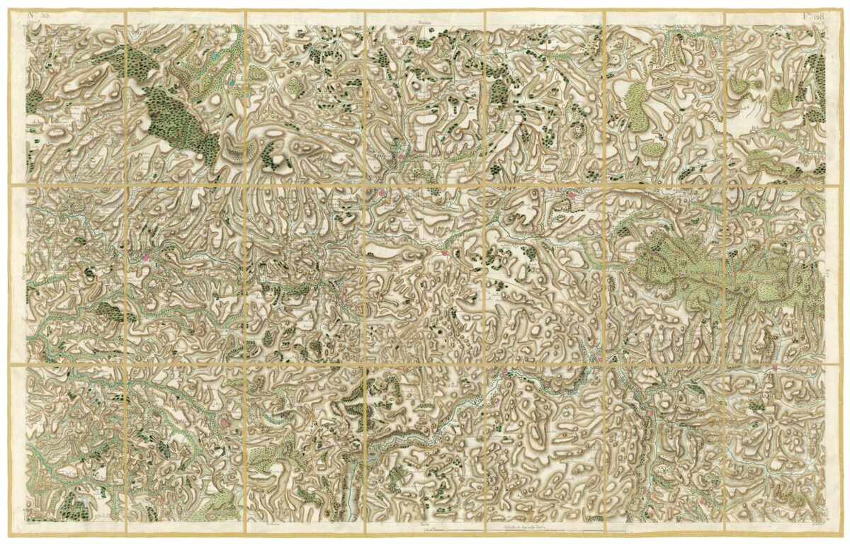 Détail de la carte de Cassini, Mende, édition d'art
