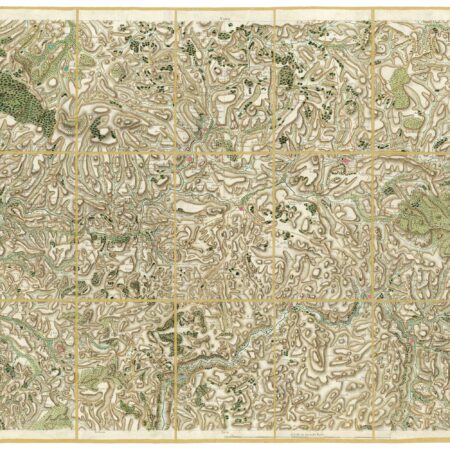 Détail de la carte de Cassini, Mende, édition d'art