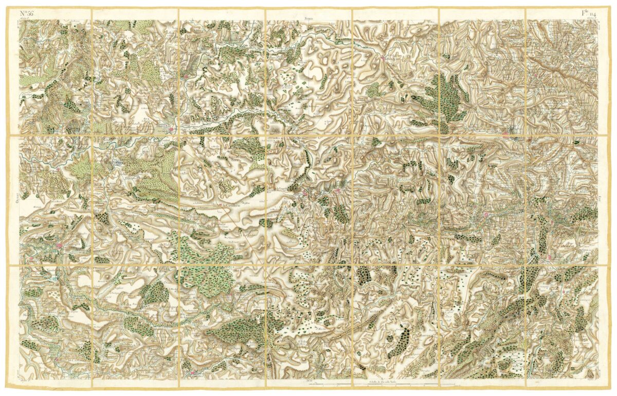 Détail de la carte de Cassini, Nant – Millaud, édition d'art