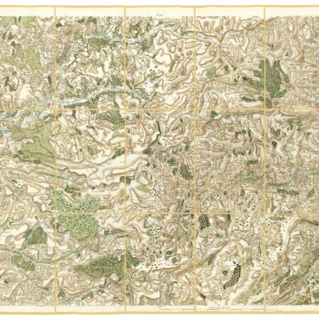 Détail de la carte de Cassini, Nant – Millaud, édition d'art