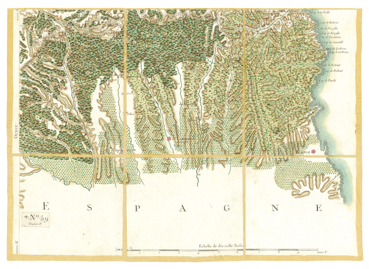 Détail de la carte de Cassini, Bellegarde, édition d'art