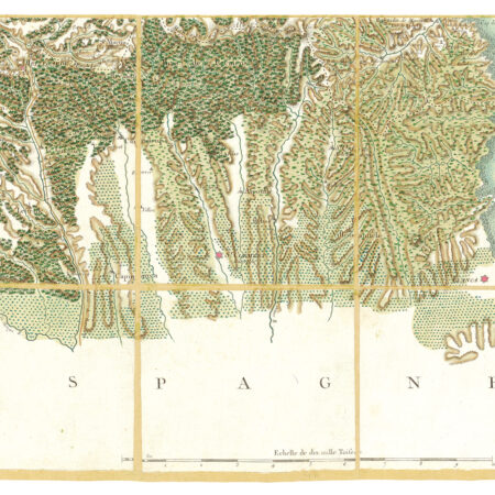 Détail de la carte de Cassini, Bellegarde, édition d'art