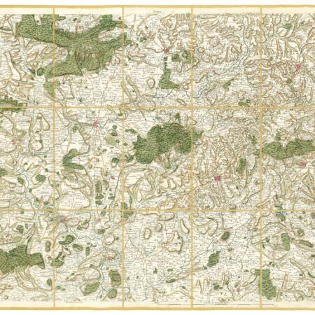 Détail de la carte de Cassini, Alençon, édition d'art