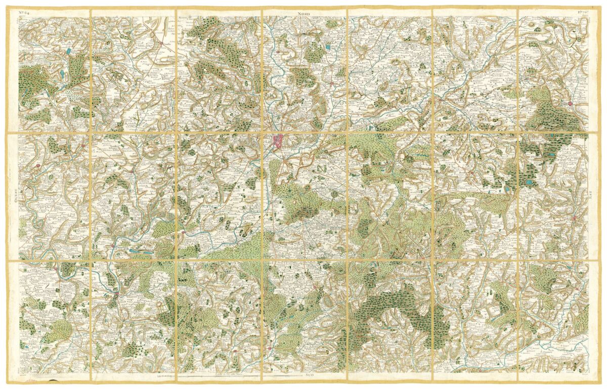 Détail de la carte de Cassini, Le Mans, édition d'art