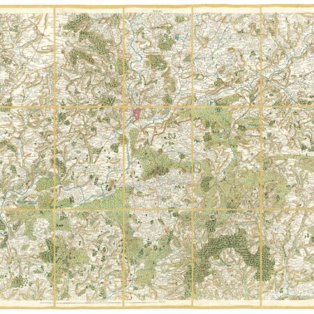 Détail de la carte de Cassini, Le Mans, édition d'art