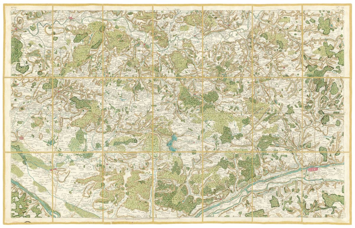 Détail de la carte de Cassini, Tours, édition d'art