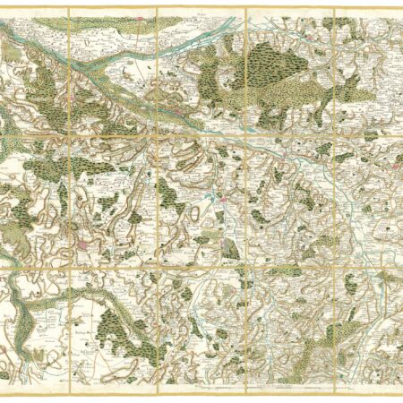 Détail de la carte de Cassini, Richelieu – Saumur, édition d'art