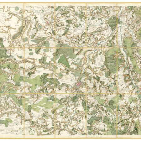 Détail de la carte de Cassini, Poitiers, édition d'art