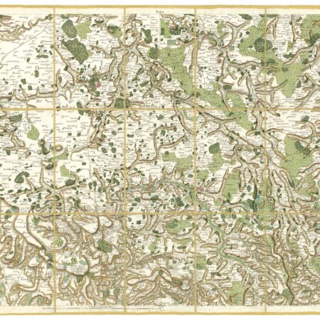 Détail de la carte de Cassini, Charroux, édition d'art