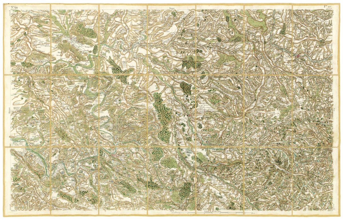 Détail de la carte de Cassini, Angoulême, édition d'art
