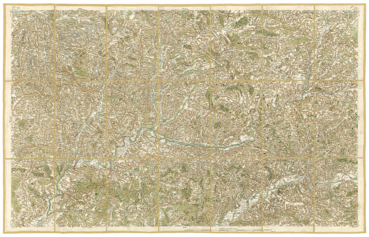 Détail de la carte de Cassini, Périgueux, édition d'art